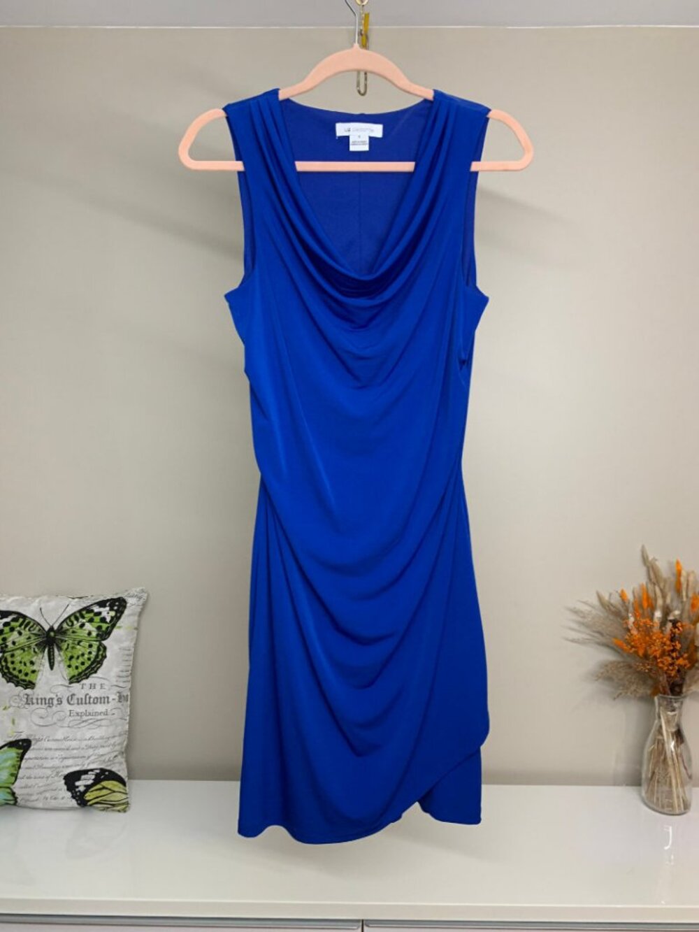 Liz Claiborne Vintage Cowl Neck Dress Size 4